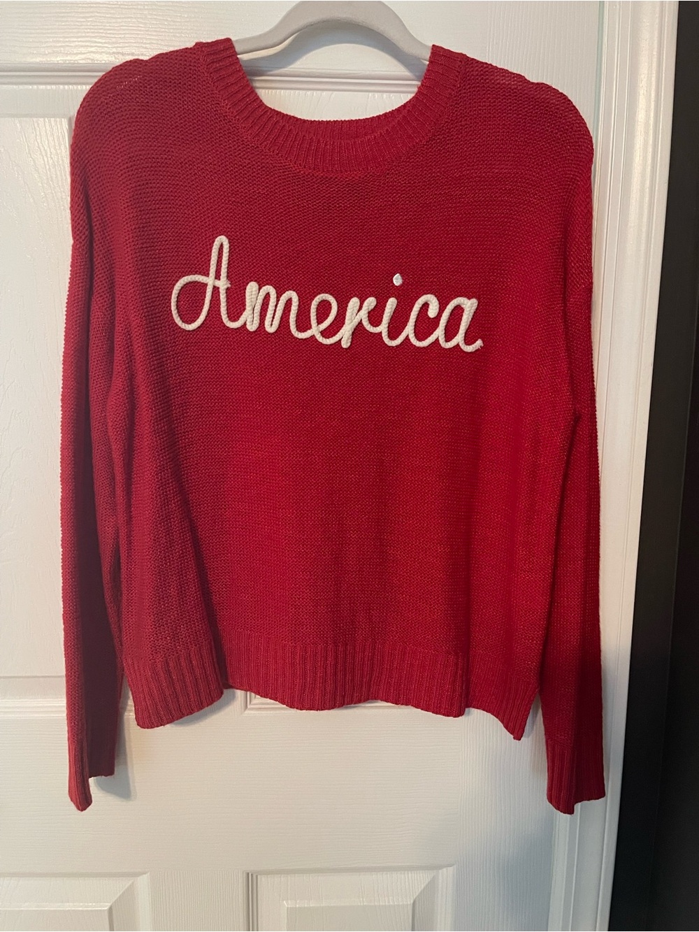 Pink Lily Red 'America' Crewneck Sweater